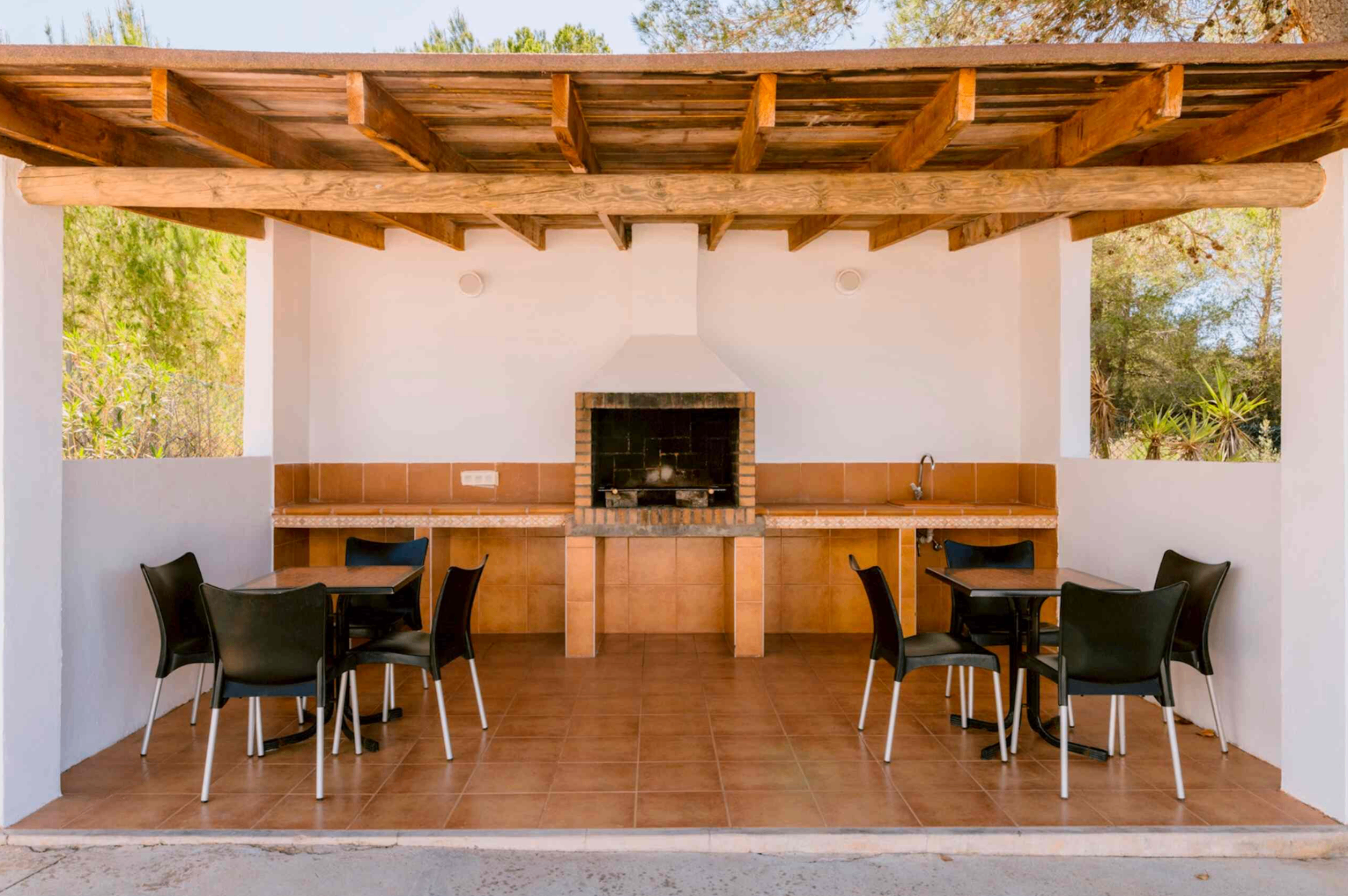 Outdoor BBQ dining
